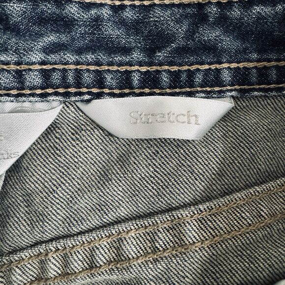 CJ Banks Denim Skirt 16W (35x21.5) Blue Knee Length Stretch Womens - Picture 6 of 7